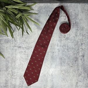 Jos. A Bank | Red Equestrian Jockey Horse Rider Tie 100% Silk